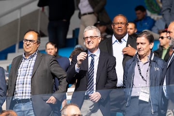 Jeff Luhnow, presidente del Leganés (centro de la imagen) en el partido del sábado entre Leganés y Cartagena. 