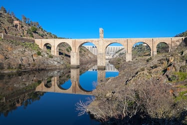 El Puente de Alcántara, situado sobre el río Tajo en la localidad cacereña del mismo nombre, es considerado una de las obras cumbre de la ingeniería civil romana. Su monumentalidad, su excelente estado de conservación y su historia lo convierten en un icono arquitectónico de Extremadura y de toda la Península Ibérica. Fue construido entre 103 y 104 d.C., durante el reinado del emperador Trajano, según las inscripciones del arco central.