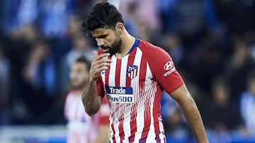 Costa, a quien quiere la Roma, en un partido con el Atl&eacute;tico. 