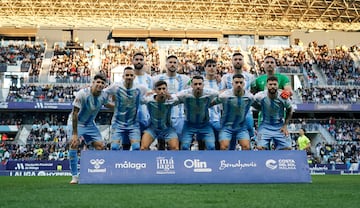 Alineacin del Mlaga CF ante el Levante UD en la jornada 26 de LaLiga Hypermotion 2024-25.