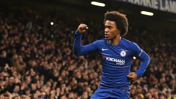 El Chelsea rechaza 40M€ por Willian del Barça y Atleti, según Sky