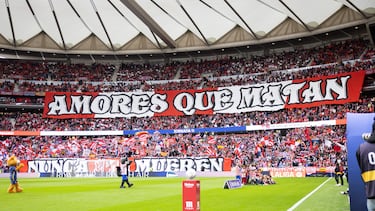 01/11/25 PARTIDO PRIMERA DIVISION
ATLETICO DE MADRID - SEVILLA FC
VISTA INTERIOR ESTADIO METROPOLITANO SEGUIDORES MOSAICO TIFO