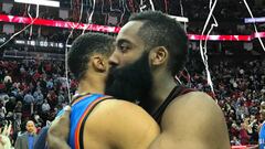 MVP Harden (26+12) se lleva el duelo ante MVP Westbrook (49)