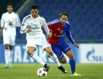 Luca Zuffi y Cristiano Ronaldo.
