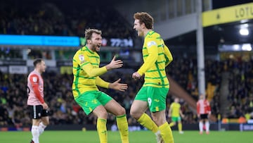 Josh Sargent se hizo presente en el marcador para poner el empate entre el Norwich y Southampton en la Championship.