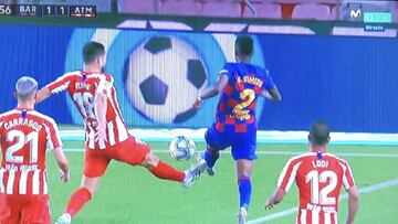 Captura del penalti de Felipe a Semedo, en Movistar