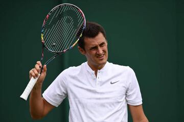 Bernard Tomic, en su partido contra Mischa Zverev.