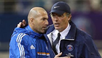 Zidane, junto a Blanc.