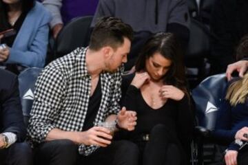 La actriz y cantante Lea Michele junto a su pareja el también actor y modelo Matthew Paetz.