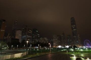 Hong Kong, China, durante la Hora del Planeta