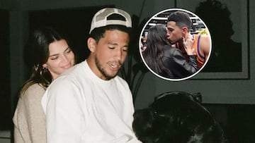 La pareja compartió un dulce momento después del juego de baloncesto de Booker, en el que los Phoenix Suns derrotaron a Los Angeles Lakers.