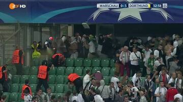 Incidentes de con los seguidores del Legia Varsovia.