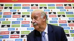 Spain news conference - Las Rozas, Spain - 17/05/16.  Spain&#039;s head coach Vicente del Bosque announces his squad for Euro 2016.   