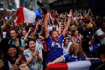 En Nueva York también se vivió la alegría francesa. 