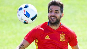 Cesc, durante un entrenamiento.