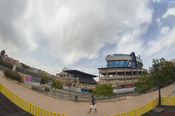 El avance de las obras de demolición del templo rojiblanco.