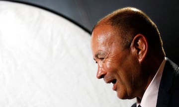 England rugby coach Eddie Jones speaks to the press during the 6 Nations Launch event in west London on January 24, 2018.