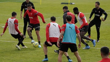 Entrenamiento del Sporting.