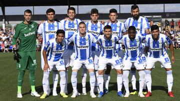 Alineación titular del CD Leganés en su amistoso veraniego ante la AD Alcorcón.