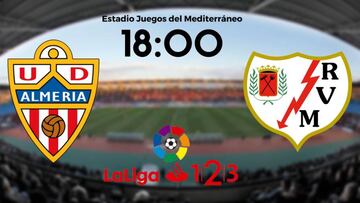 UD Almería - Rayo Vallecano en vivo online, partido de la segunda jornada de Liga 1,2,3, hoy 28/08/2016