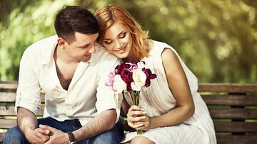 Pareja de enamorados en el d&iacute;a de San Valent&iacute;n