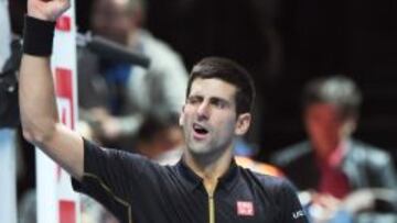 Djokovic celebra el triunfo.