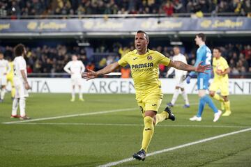 2-2. Cazorla celebró el segundo gol.