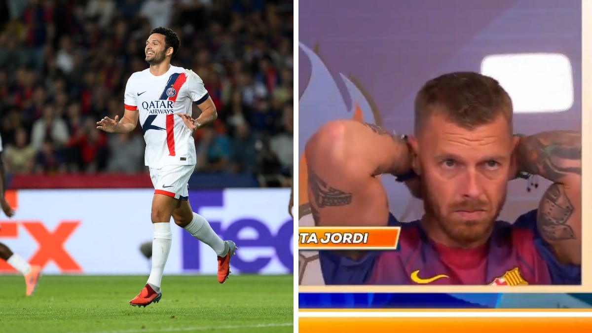 Regocijo para el madridista: vean la reacción de Jota Jordi tras el gol del PSG en el 91′