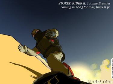 El snowboard con gráficos cell-shading