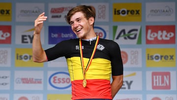 Remco Evenepoel, oro nacional de contrarreloj en Bélgica.