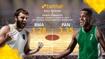 Real Madrid vs. Panathinaikos BC: horario, TV, estadísticas, clasificación y pronósticos