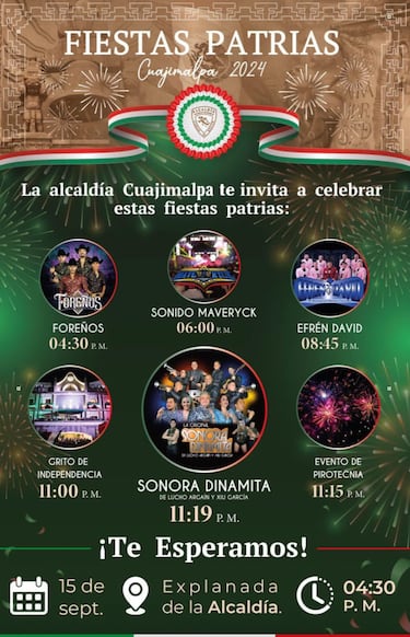Grito de Independencia 2024: ¿qué artistas estarán en el Zócalo y plazas públicas en CDMX?