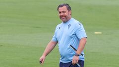 Sergio González, durante un entrenamiento del Cádiz.