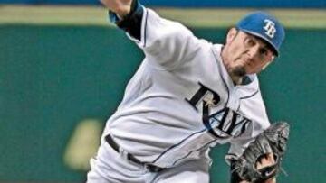 Matt Garza en acción.