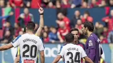 08/03/20 PARTIDO PRIMERA DIVISION
OSASUNA ESPANYOL
De Burgos Bengoetxea EXPULSION DIEGO LOPEZ