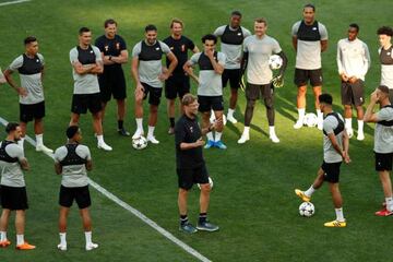 Liverpool's training session at the NSC Olimpiyskiy in Kiev.