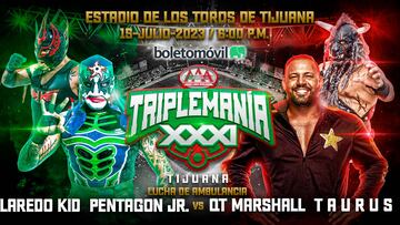 Este es parte del cartel de Triplemanía XXXI en Tijuana.