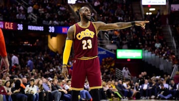 LeBron James, durante el partido ante los New York Knicks.