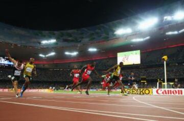 Victoria de Usain Bolt en la final de 100m del Mundial de Atletismo de Pekín 2015.