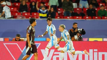 during FIFA U-20 Mens World Cup Chile 2025 match between Mexico (Mexican National Team ) and Argentina as part Quarter-final at Nacional Julio Martinez Pradanos Stadium, on October 11, 2025 in Santiago, Chile.
