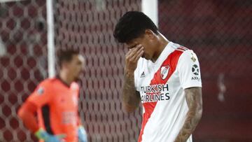 Jorge Carrascal en un partido de River en la Copa Libertadores