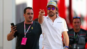 Fernando Alonso en Barcelona.