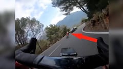 La imprudencia de un ciclista profesional: Pudo costarle la vida