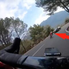 La imprudencia de un ciclista profesional que pudo costarle la vida