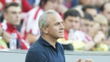 Svanadze, en la banda de San Mamés.