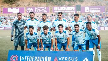 El once inicial del Tenerife en Guadalajara.
