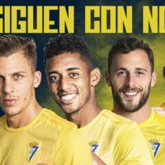 El Cádiz asegura su plantilla de cara a la Primera División