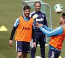 Sergio Ramos y Xabi Alonso se entrenaron al margen del grupo