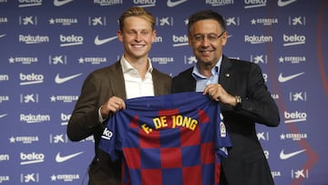 05/07/19 PRESENTACION DE FRANKIE DE JONG COMO NUEVO JUGADOR DEL BARCELONA  JOSEP MARIA BARTOMEU