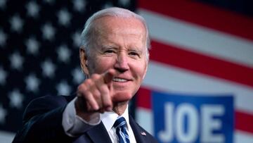 US President Joe Biden gestures as he speaks at the Democratic National Committee (DNC) Winter meeting in Philadelphia, Pennsylvania, on February 3, 2023. - The DNC on February 4, 2023, is expected to approve a new lineup for the partys presidential primaries. (Photo by ANDREW CABALLERO-REYNOLDS / AFP) (Photo by ANDREW CABALLERO-REYNOLDS/AFP via Getty Images)